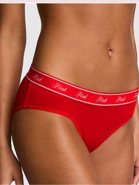 NWT Victoria's Secret PINK Logo Cotton Hiphugger Panty.